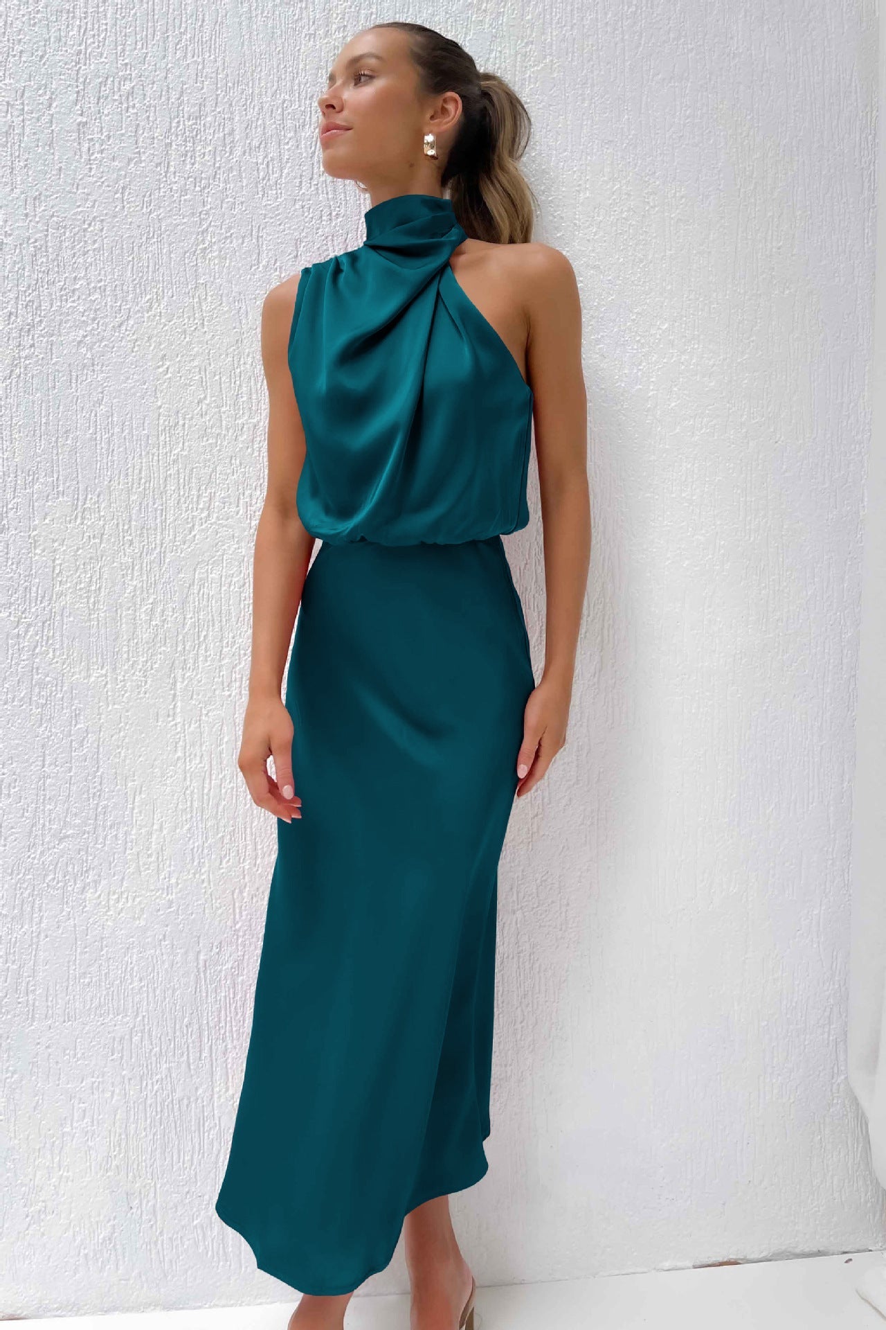 Valeria | Robe Longue avec Col Halter