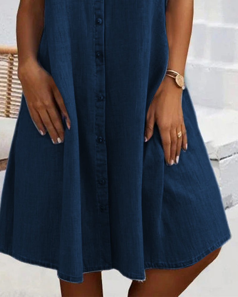 Novara | Robe chemise en denim décontractée
