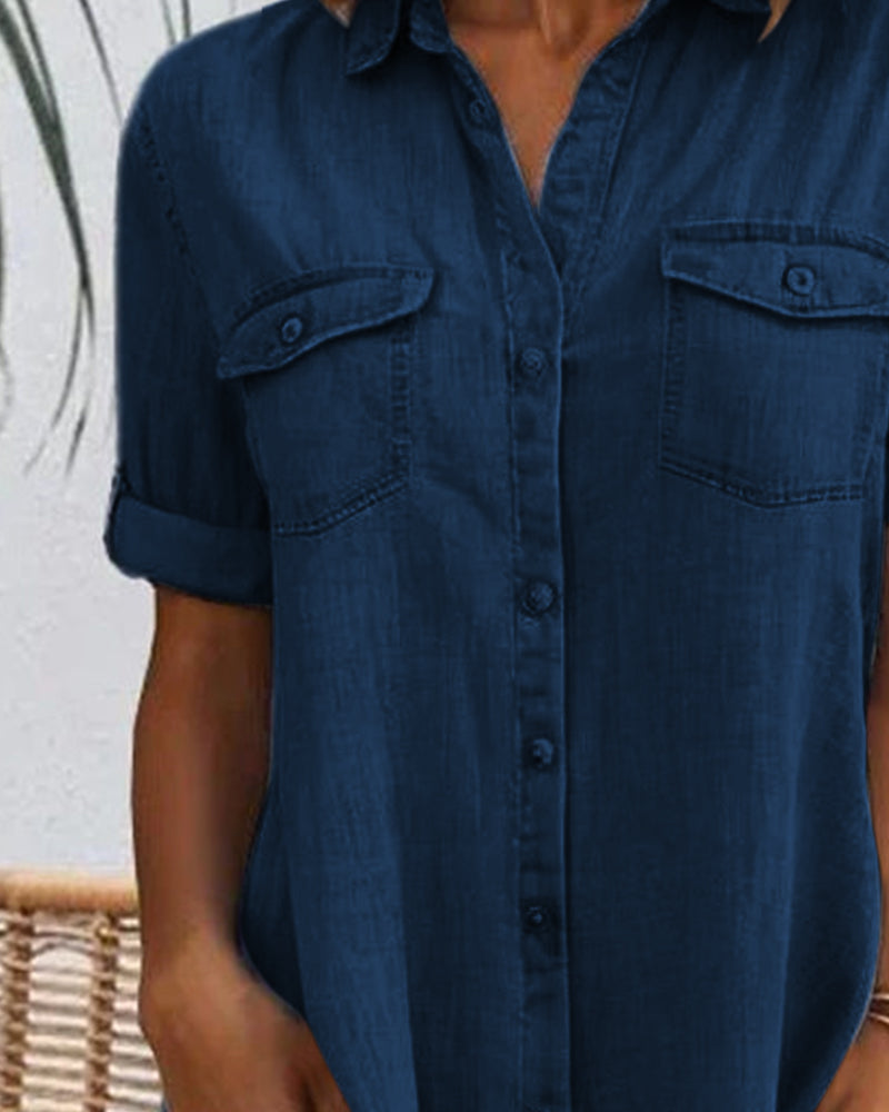 Novara | Robe chemise en denim décontractée