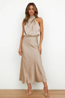 Valeria | Robe Longue avec Col Halter