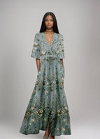 Océane - Robe Longue Élégante à Fleurs