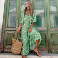 Cassandra - Robe Femme Imprimé Géométrique Haute-Basse