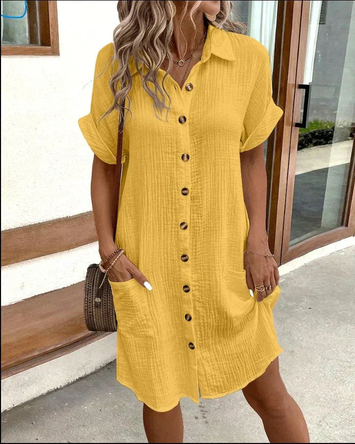 Novara | Robe polo oversize en tissu