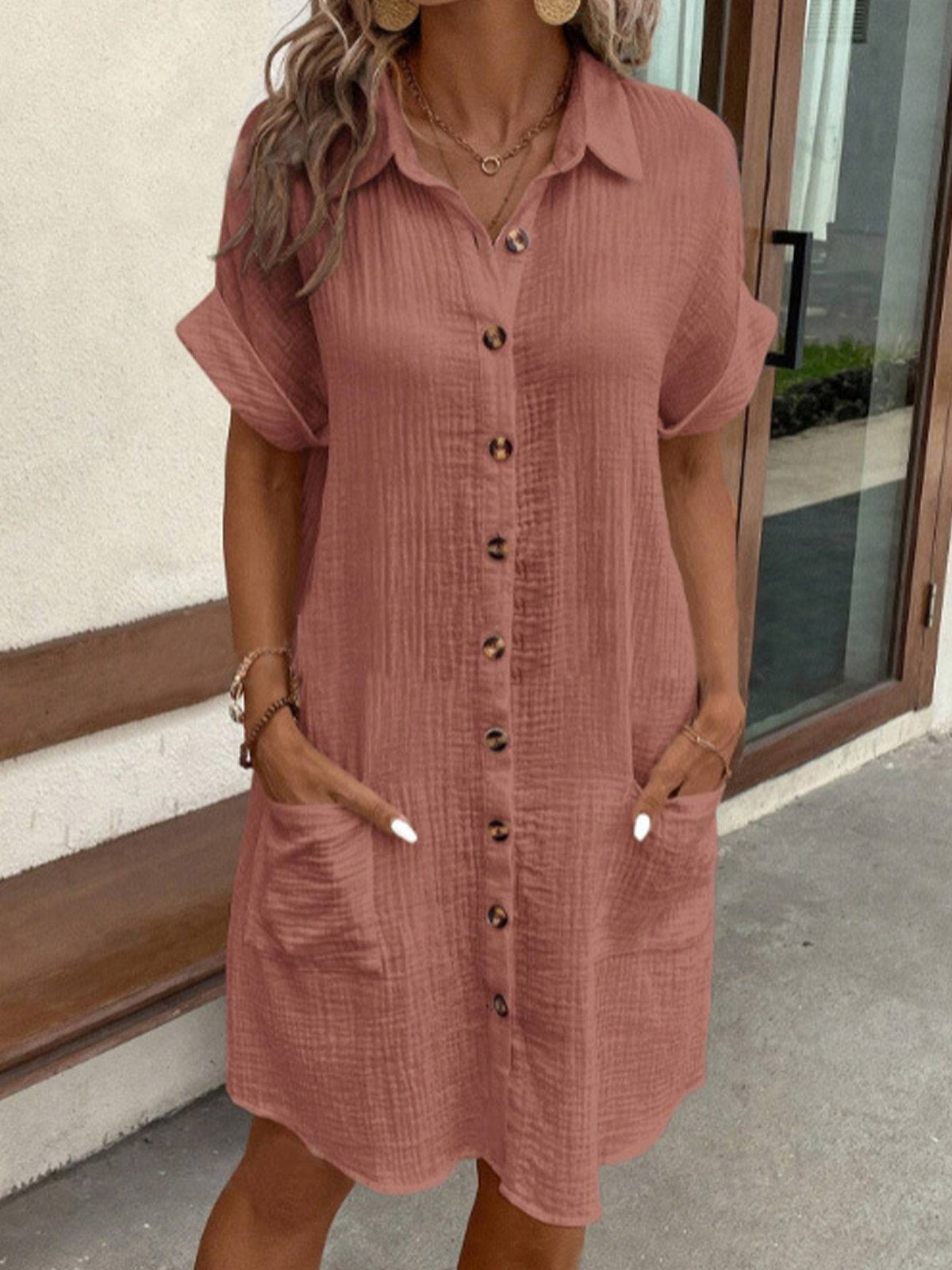 Novara | Robe polo oversize en tissu