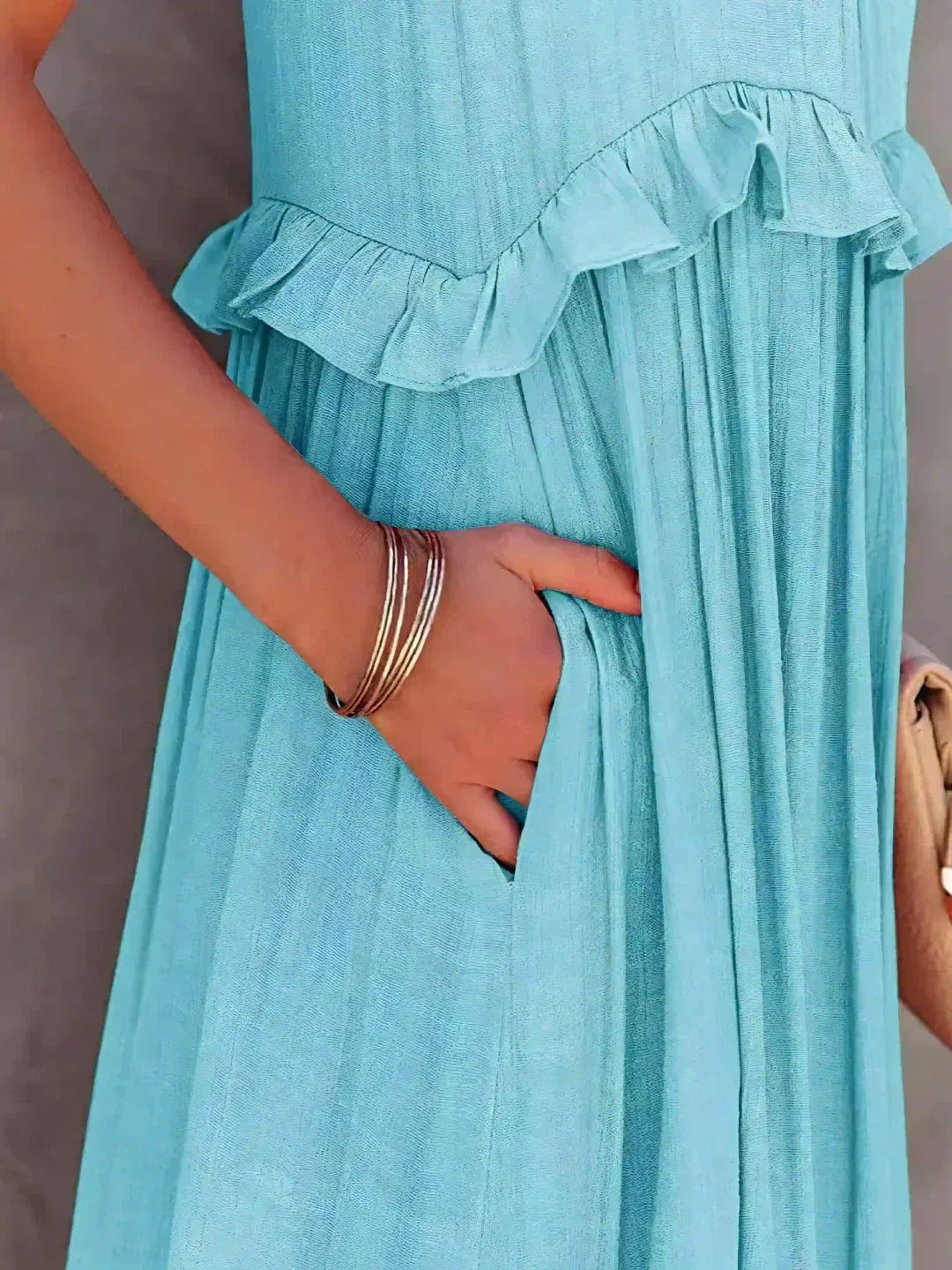 Sarah | Robe Maxi Volant Halter (Presque épuisé)