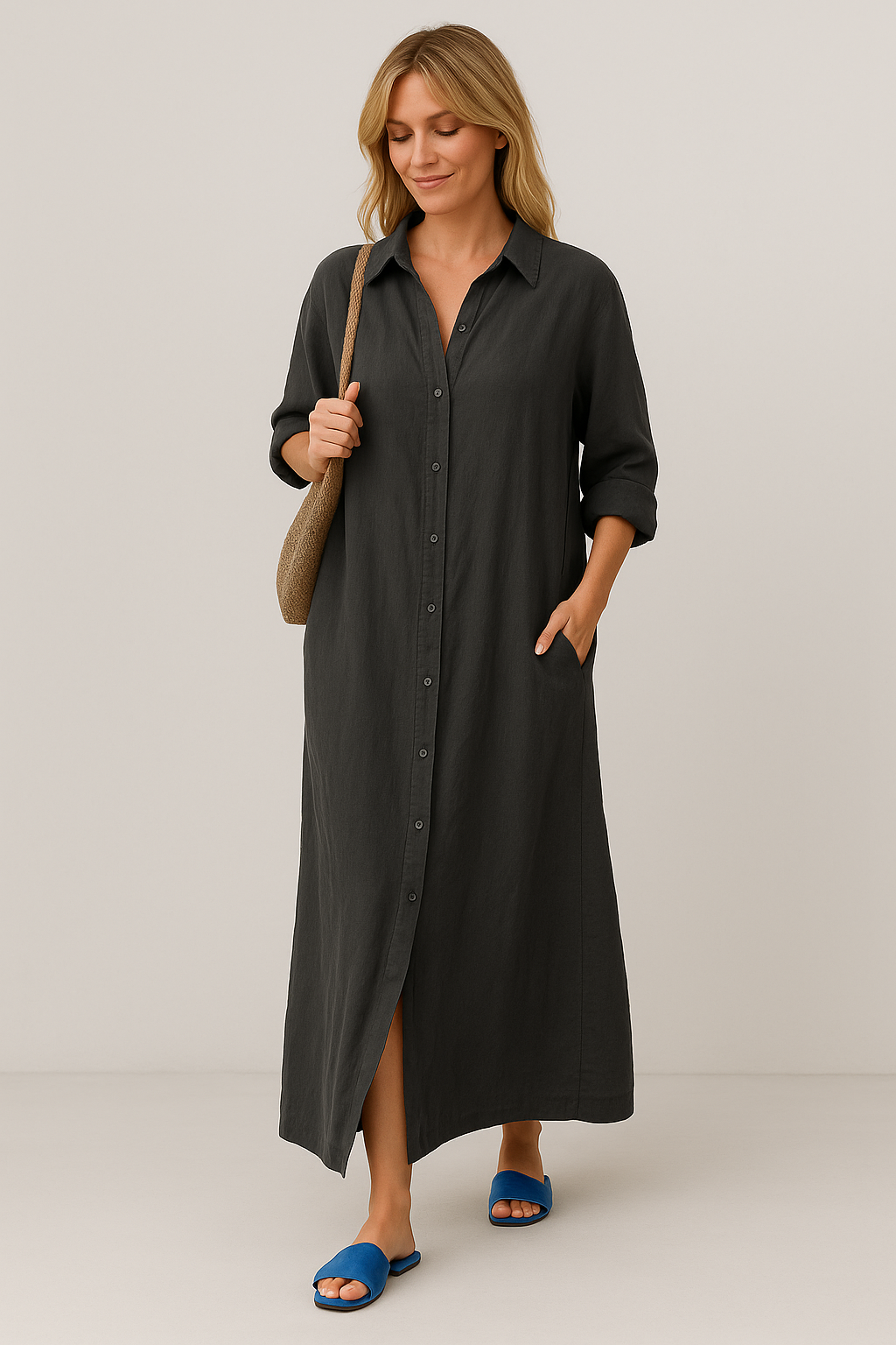 Novara| Robe chemise oversize en lin