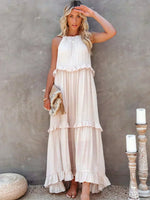 Sarah | Robe Maxi Volant Halter (Presque épuisé)
