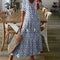 Andrea - Robe Imprimée Vintage Boho à Col V