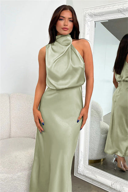 Valeria |  Robe Longue avec Col Halter