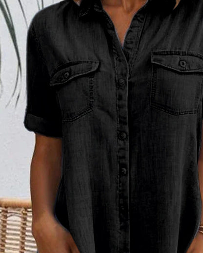 Novara | Robe chemise en denim décontractée
