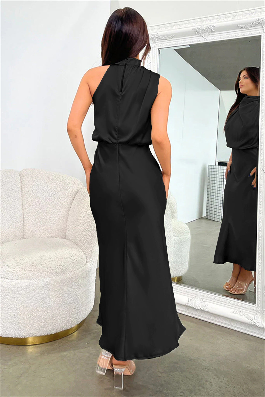 Valeria |  Robe Longue avec Col Halter