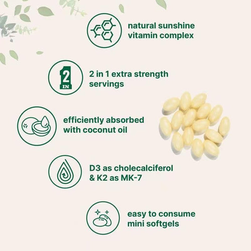 NovaraLabs ™ Vitamin D3 + K2 Capsules