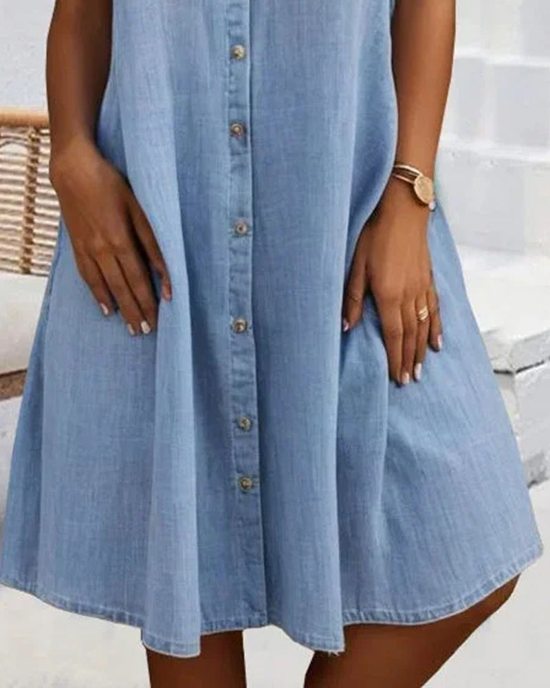Novara | Robe chemise en denim décontractée