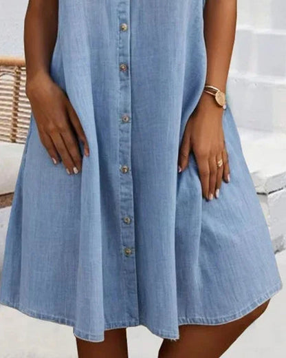 Novara | Robe chemise en denim décontractée