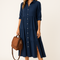 Novara | Robe chemise luxueuse à volants